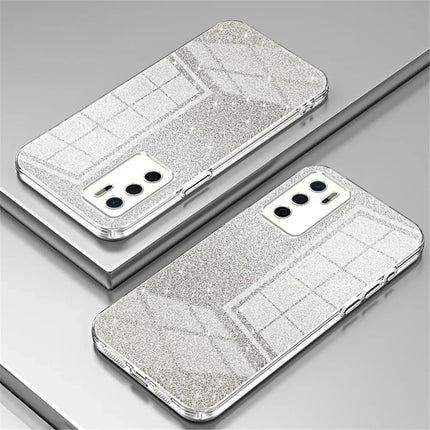 Gradient Glitter Plating Clear Phone Case For Samsung Galaxy A55 A35 A25 A15 A05 A05S A54 A34 A24 A14 A04s Soft Silicone Cover