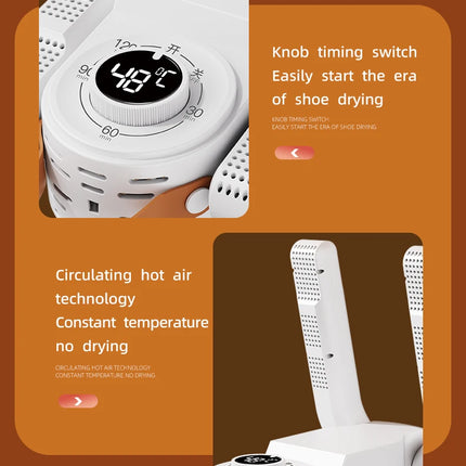 Intelligent shoe dryer Dry and wet deodorization timing double V shoe dryer foldable quick drying shoe dryer