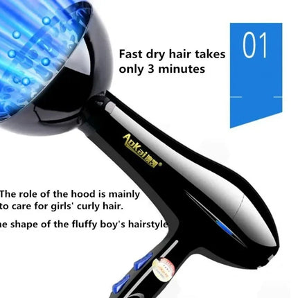 Professional Powerful Hair Dryer Fast Styling Blow Dryer Hot And Cold Adjustment Air Dryer Nozzle For Barber Salon Tools