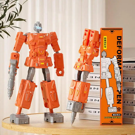 Children Deformation Toy Ballpoint Pen Robot Action Figure Pen Kids Gift Student School Stationery Writing Supplies