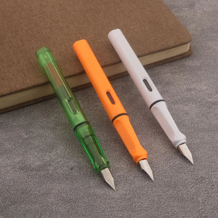 luxury quality 407 Fountain Pen Clip classic GREEN SILVER EF style Stationery ink pen Office school supplies new