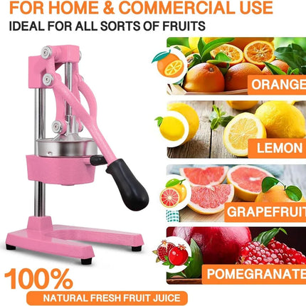 Commercial Heavy Duty Cast Iron Hand Press Manual Orange Citrus Lemon Lime Grapefruit Pomegranate Fruit Juice Squeezer Machine