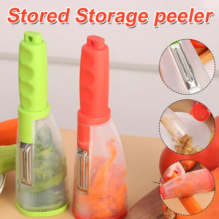 Peeler with Container Stainless Steel Multifunctional Fruit Knife with Storage Box for Vegetable Potato Home Kitchen Accessories