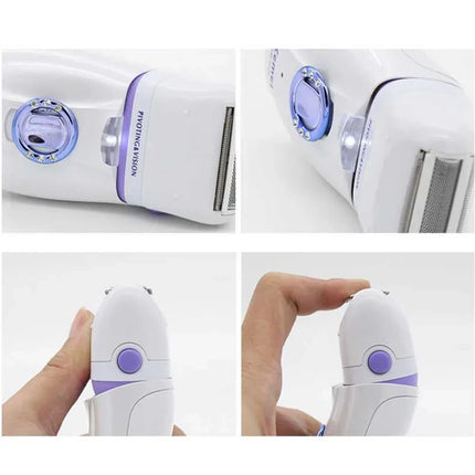 Kemei KM-2668 Lady Body Facial Epilator Rechargeable Shaver Shaving Women Hair Remover Electric Body Depilation Machine