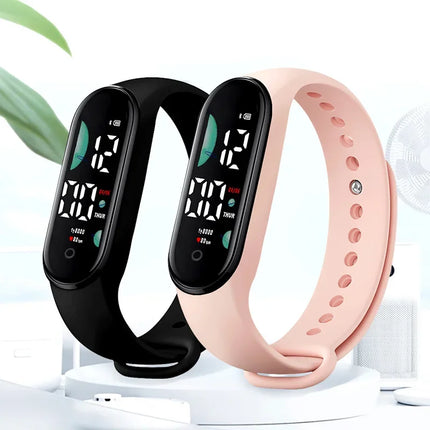 Sports Watch Electronic LED Digital Wristwatch for Women  Fashion Casual Simple Silicone Touch Waterproof Bracelet Clock