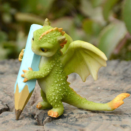 Mini Cute Dragon Ornament Resin Miniature Statue Garden Succulents Crafts For Home Bedroom Teen Room Decoration Creative cute