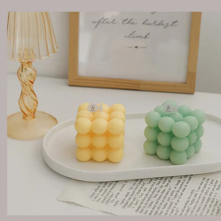 Ins Style Bubble Cube Candle Handmade Scented Candle Aromatherapy Soy Wax Candle Wedding Birthday Candles Party Home Decoration