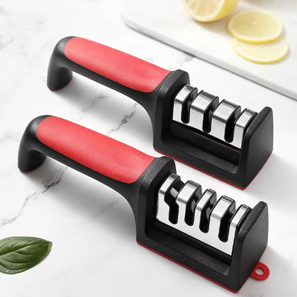 3/4 section Quick knife sharpener Multi-functional hand-held whetstone non-slip knife sharpener Kitchen tool