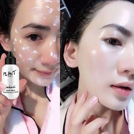 Professional Lazy Foundation Goat Milk Cream Natural Whitening Full Coverage Waterproof Brightening Cover Dark Circle Cosmetics