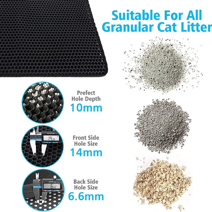 Pet Cat Litter Mat Waterproof Double Layer EVA Foldable Cat Litter Trapping Pet Carpet Bed Pads For Cats Pet Clean Supplies