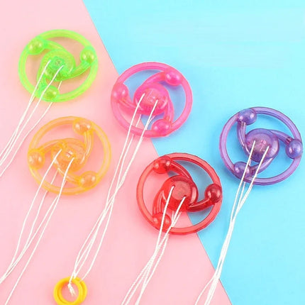 New Luminous Hand Pull Luminous Flashing Rope Flywheel Toy Led Light Toy Novelty Children Flywheel Flash Gyro Gift Toys