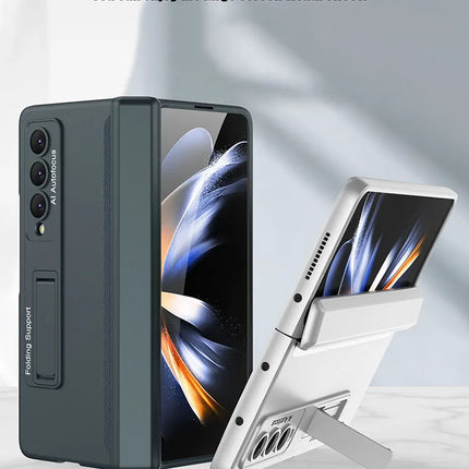 Case For Samsung Galaxy Z Fold 6 5 4 3 2 5G Magnetic Adsorption Hinge Protection Phone Cover Kickstand Hard Plastic Magnet Case