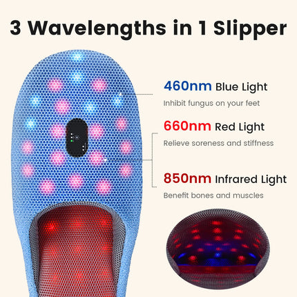 Rechargeable Red Light Therapy for Feet Therapy Device at Home 460nm & 660nm & 850nm with PulseTreat Inflammation Itchiness