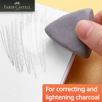 1Pc Faber-Castell  Drawing Art Kneaded Erasers for Correcting,Lightening Charcoal Pencil and Pastel Artists Works, Gray in Box