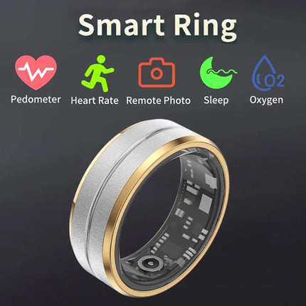 Smart Ring Bracelet Heart Rate Monitoring Waterproof Blood Oxygen Sleep Sport Health Tracker Finger Digital Ring For Android IOS