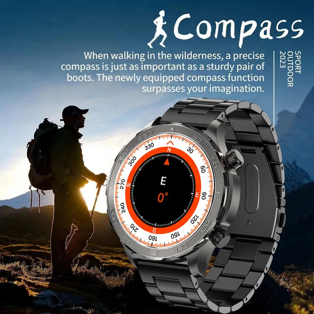 For Huawei Xiaomi 2024 New GPS Sports Smart Watch Men IP68 Waterproof Heart Rate Blood Oxygen NFC Bluetooth Call Smartwatches