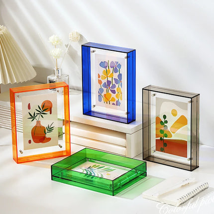 Transparent Acrylic Photo Frame Picture Stand Pictures Photo Decor Display Frame Desktop DIY Poster Painting Home Decoration