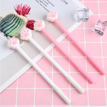 Kawaii Cat Paw Soft Slicone Gel Pen Rollerball Pen School Office Supply Student Stationery 0.5mm Black Ink Escolar Papelaria