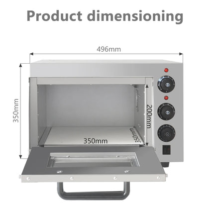 XEOLEO 13' Electric Pizza Oven Baker Oven Single Layer Stainless Steel Baking Machine Commercial Professional baking oven