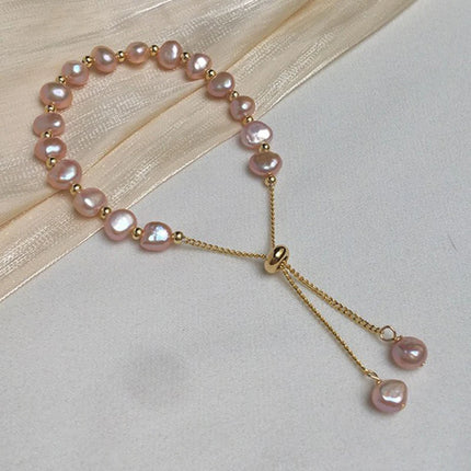 2024 New Baroque Natural Pearl Bracelet Sexy For Woman Bracelet Fashion Lady Temperament Bracelet Chaoren Jewelry South Korea