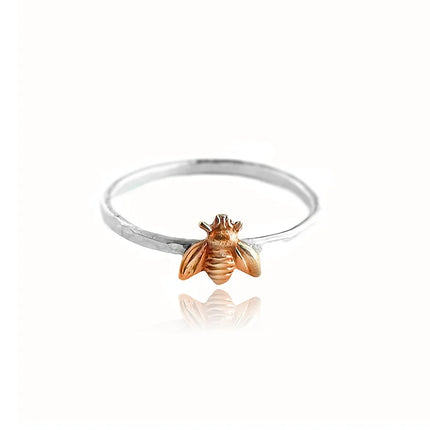 Huitan Dainty Bee Finger Ring Lady All Match Trend Jewelry for Lady Daily Wearable Delicate Design Insect Accessories for Women