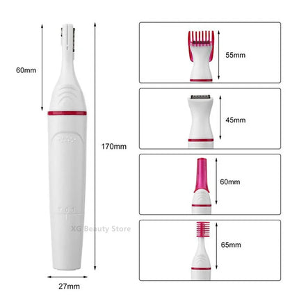 Multifunction 5 In 1 Electric Epilator For Women Hair Remover Shaver Razor For Eyebrow Underarm Bikini Leg Depilador Feminino