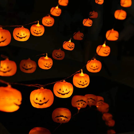 Small Pumpkin String Lights Halloween Carnival Pumpkin Lantern String Bar Decorations Pumpkin Lantern Glowing Small String Light