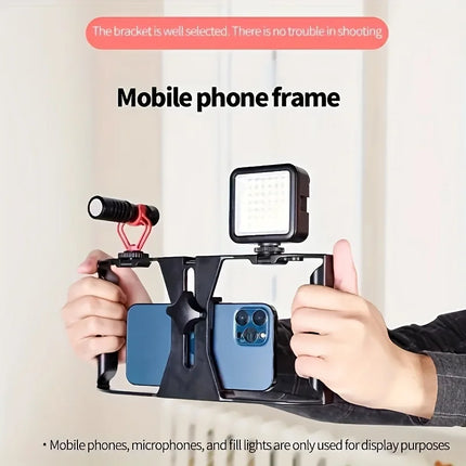 Assist Handheld Stabilizer Camera Bracket Phone Cage Motion Frame Tripod Stand for IPhone Video and Photo Shooting VLOG