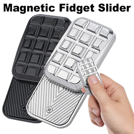 Upgrade Push Card Magnetic Slider EDC Fidget Slider Metal ADHD Anti Stress Toys Stress and Anxiety Relief Fidget Toys Desk Toy