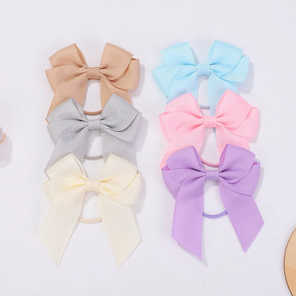 2/1Pcs Sweet Hair Ribbon Hair Band for Girls Toddler Cheer Bow Head Rope Kids Headwear Double Ponytail Support Hair Accessories