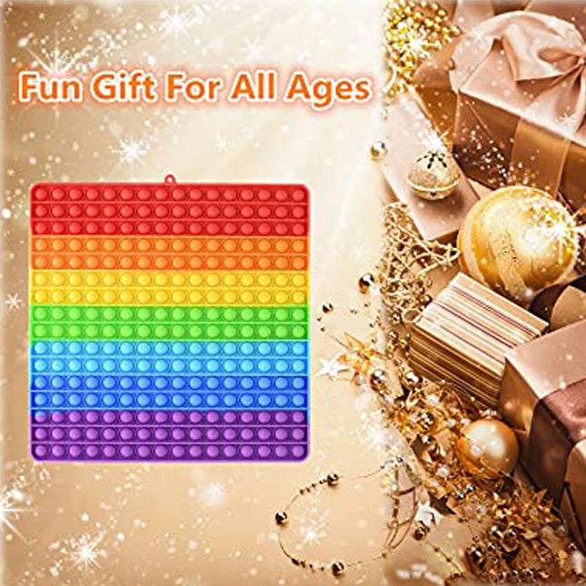 Big Size 30cm Rainbow Fidget Toys Push Bubble Anti Stress Toy Autism Needs Squishy Stress Reliever Toys For Kids Aнтистресс