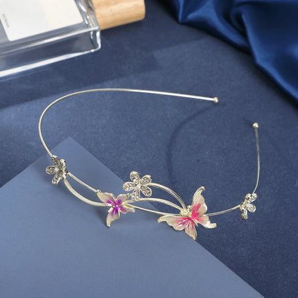 Haimeikang New Hair Bands For Women Wedding Headgear Accessories Hair Hoops Flower Butterfly Bezel Headabnds Fashion Headdress