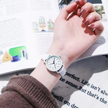 Simulated Watch Leather Strap Korean Watch Fashion Simple Style Quartz Wristwatch Lady Watch Women's Wristwatch