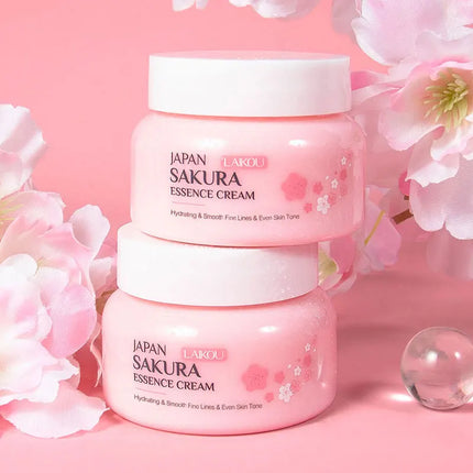 2pcs LAIKOU Japan Sakura Essence Face Cream Cherry Blossom Smoothing Facial Cream Moisturizing Hydration Korean Skin Care