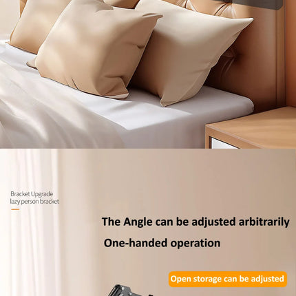 OUTMIX Bed Tablet Stand for 4-12.9 inches Phone Tablet Lazy Arm Bed Desk Tablet Mount Telescopic Support for iPad Mini Free Clip
