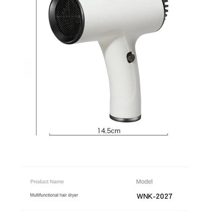 New Wireless Portable Hair Dryer High Power Household Travel Speed Negative Ion Charging Dual Purpose Hair Dryer