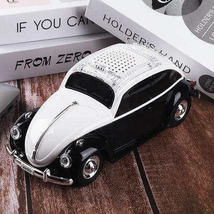 Mini Speaker in Car Shape Retro Wireless Bluetooth Boombox Support TF USB FM Radio AUX Handsfree Classic Taxi Model Sound Box