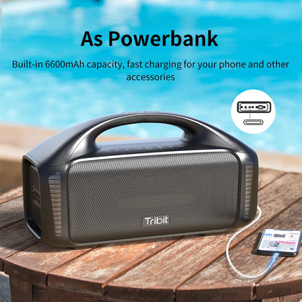 Tribit Portable Bluetooth Speaker 90W StormBox Blast Outdoor Wireless Speaker IPX7 Waterproof Party Camping Speaker 30H Playtime