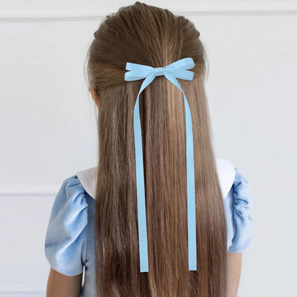 2pcs 2024 New Cute Ribbon Bow Headband Long Tassel Hair Clip Women's Hair Accessories Girls Party Headwear Side Clips Wholesale