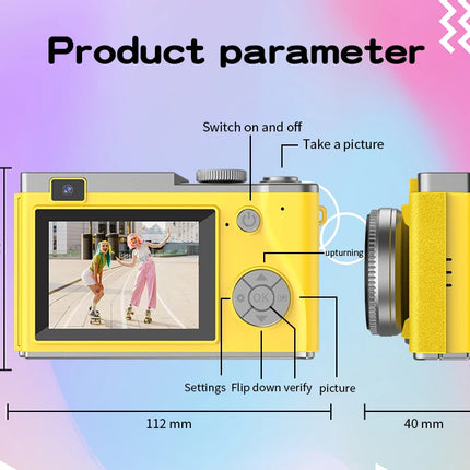 4K HD Digital 64MP Camera Autofocus Photography Video Camcorder 2.4 inch Screen for Portable Kid Adult Beginners Vlogging Camera