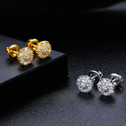 S925 Moissanite Stud Earrings For Women Exquisite Ear Studs Dazzling Earrings Passed Diamond Test Fashion Style Sterling Silver