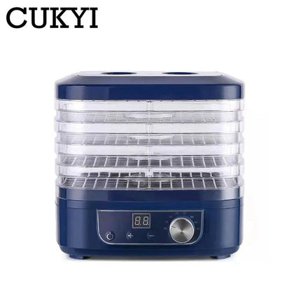 CUKYI Dried Fruit Vegetables Herb Meat Machine Household MINI Food Dehydrator Pet Meat Dehydrated 5 Trays Snacks Air Dryer EU