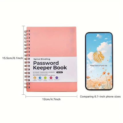 A6 MINI Size Spiral Password Keeper Book With Alphabetical Tabs Notebook Notepad Notebooks Writing Pads Office School Supplies