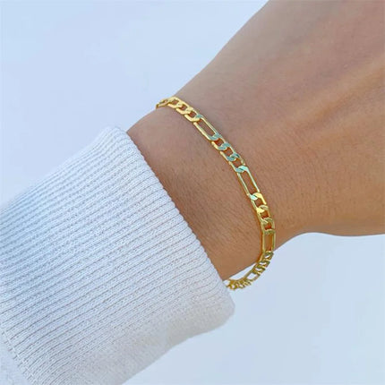 SUNIBI Classic Snake Chain Bracelets for Women Trend  Fashion Stainless Steel Cuban Chain Bracelet Trendy Woman Gifts Jewelry