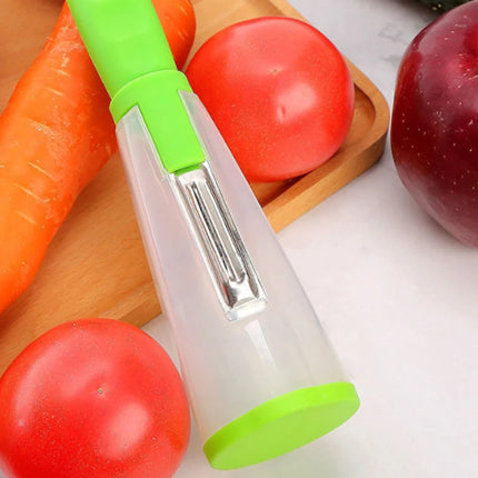 Peeler with Container Stainless Steel Multifunctional Fruit Knife with Storage Box for Vegetable Potato Home Kitchen Accessories