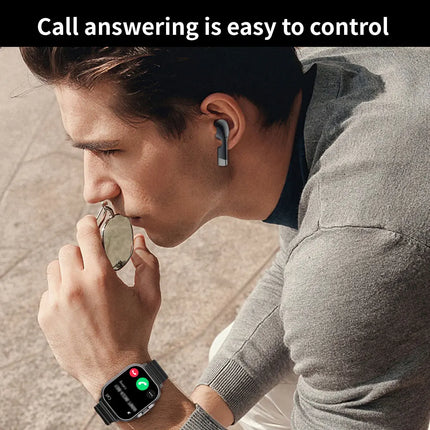 New D8 Bluetooth headset smart watch two-in-one full-screen touch Bluetooth call heart rate blood oxygen bracelet headset