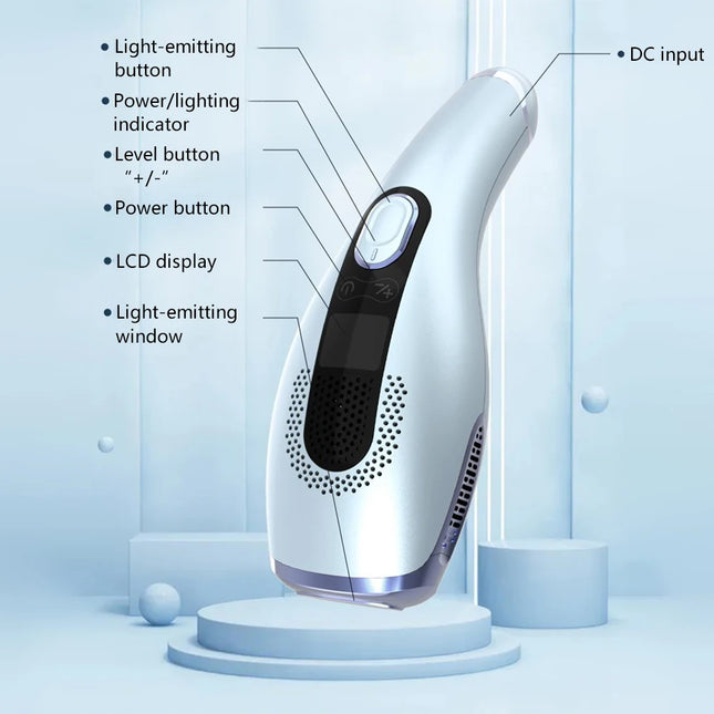 DEESS GP592 IPL Laer Hair Removal Ice Cooling Epilator Permanent Face Body Bikini Depilador Home Laser Unlimted Flash GP590