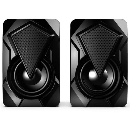 Desktop PC Speakers Colorful RGB Desktop PC Speakers Clear Sound Multimedia 2Pcs Plug & Play Speakers For Desktop PC All