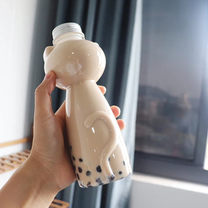 350ml/500ml Cartoon Water Bottle Kawaii Cat Water Bottle Milk Coffee Cup Summer Cute Plastic Drinking Bottle Drinkware Kettle