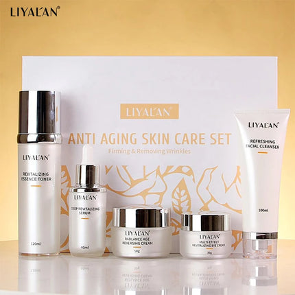 Rejuvenating Skin Care Set Anti Aging Reduce Wrinkle Eye Cream Face Firming Lifting Serum Freckle Whitening Skincare Facial Kit